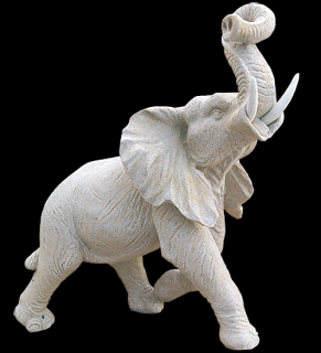 zahradní dekorace - zahradní sochy, soška slon velký 3,6kg