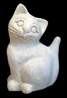 zahradní dekorace zvířat - zahradní sochy zvířat, Kočička II, 0,5kg