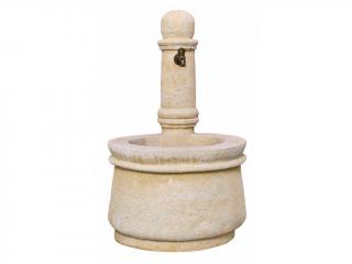 zahradní kašna -  Kašna kulatá, výška 100 cm, 190 kg - komplet