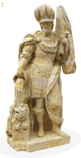 zahradní socha - Svatý Florian, výška 190 cm, 650 kg
