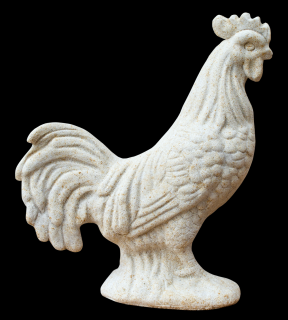zahradní sochy - Kohoutek, výška 17 cm, 0,6 kg