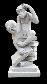 zahradní sochy - Opičák učenec II, výška 25 cm 1,25 kg