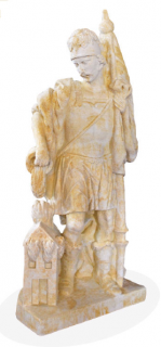 zahradní sochy - Sv. Florian, výška 104 cm, 88 kg