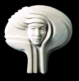zahradní sochy - zahradní dekorace, Moderní hlava III Slunce  5,25kg  J