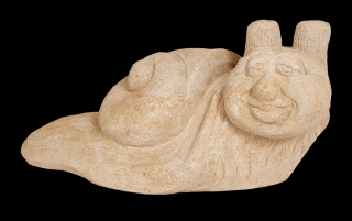 zahradní sochy zvířat - Hlemýžď, výška 27 cm, 26 kg