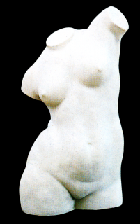 zahradní soška - Torzo ženy menší 26 kg, výška 52 cm
