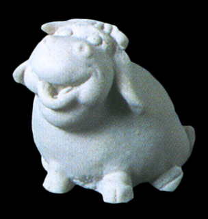 zahradní sošky - Kravička, výška 8cm, 0,3 kg