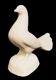 zahradní sošky zvířat - Holubice sedící II,  výška 25 cm, 2 kg
