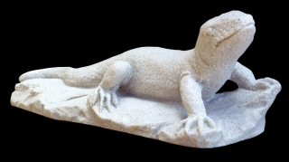 zahradní sošky zvířat -Ještěrka, výška 7 cm, 0,5 kg