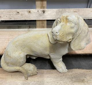 zahradní sošky zvířat - Jezevčík, výška 28 cm, 6,7 kg
