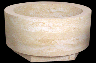 zahradní vázy - Kontejner na dřeviny kul., výška 40cm, 200kg