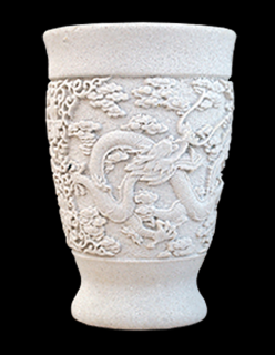 zahradní vázy - Váza čínská, výška 18 cm, 1 kg