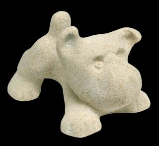 zahradní zvířata - pejsek, výška 7 cm, 0,3 kg,