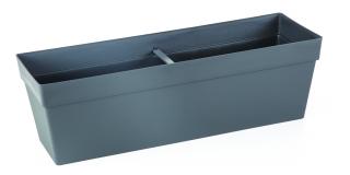 Balkónový truhlík, samozavlažovací, šířka 51,5cm, černý