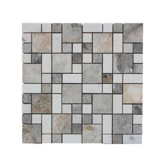 Kamenná mozaika z mramoru, Magic square multicolor, 30 x 30 x 0,9 cm, NH208 VZOREK