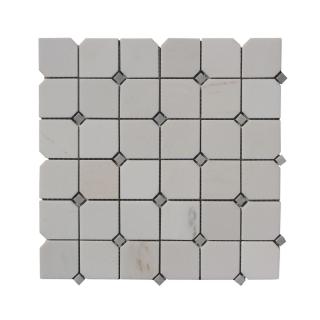 Kamenná mozaika z mramoru, Octagon milky white, 30 x 30 x 0,9 cm, NH206, balení