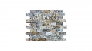 Kamenný obklad, Travertin scabos, mozaika 2,3x4,8 cm, TMS204 VZOREK