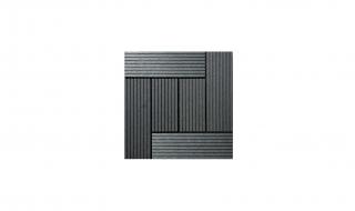 WPC podlahové dlaždice 30x30 cm, černá, GST202_VZOREK