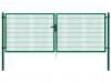 Dvoukřídlá brána Pilofor Super š. 4108 mm x v. dle výběru, se zámkem zelená RAL6005 1180 mm