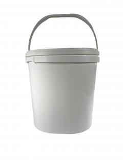 Kbelík s víkem 11,6l bílý - čtverec 26x26x v.26,5cm