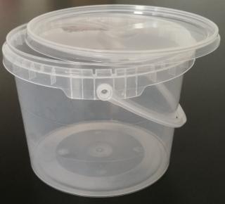 Kbelík s víkem 2,3l transparent - kulatý