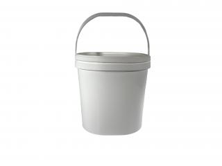 Kbelík s víkem 5,8l bílý - čtverec 21x21x v.21cm