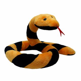 Plyšový had Suk 250 cm žluto-černý - plyšové hračky