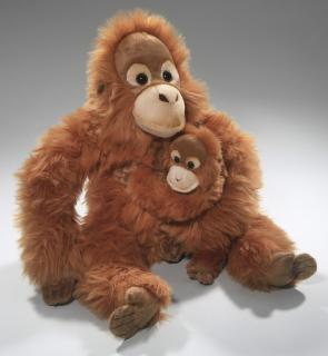 Plyšový orangutan s mládětem 43 cm - plyšové hračky