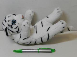 Plyšový tygr bílý na zádech 20 cm - plyšové hračky