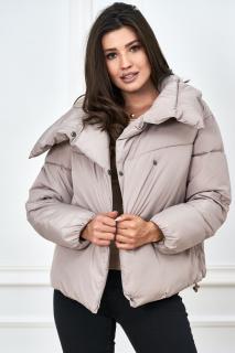 Dámská bunda Zimní styl, krémová Vyberte velikost: L