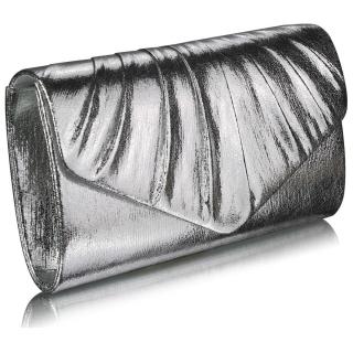 LS Fashion společenská kabelka LSE0068 stříbrná