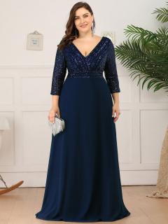 Společenské šaty Chanel modré Vyberte velikost: 6XL