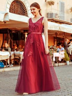 Společenské šaty Rusalka červené Vyberte velikost: XL