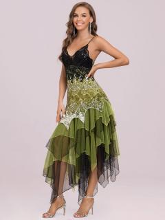 Společenské šaty Saxana zelené Vyberte velikost: L