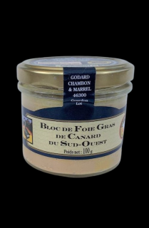 Blok foie gras z jiho-západu Francie, IGT, 100g, Godard, Francie