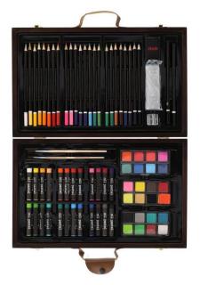Sada na malování - Art box kreativní sada 79ks v dřevěném kufříku