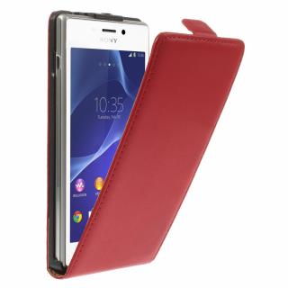 Kožené pouzdro pro Sony Xperia M2 Barva: Červená