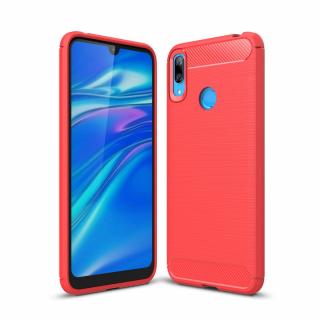 Pouzdro TVC Carbon pro Huawei Y7 (2019) Barva: Červená
