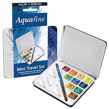 Akvarelové barvy - Aquafine Mini Travel set 10