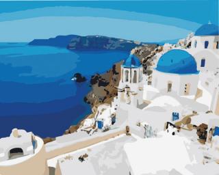 Malování podle čísel na rámu 40 x 50 cm - Santorini