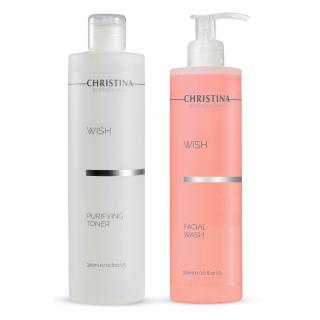 Jemný čistící gel a tonikum Wish