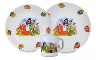 Dětská porcelánová jídelní sada 3 ks - Sněhurka