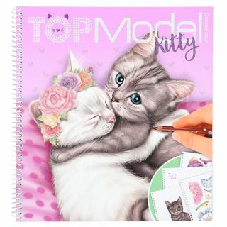 Omalovánky Top Model Kitty, koťátka, se samolepky