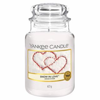 Svíčka ve skleněné dóze Yankee Candle Zamilovaný sníh, 623 g