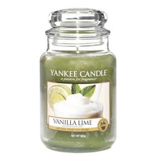 Yankee Candle Vonná svíčka ve skle - vanilka s limetkami , 623g