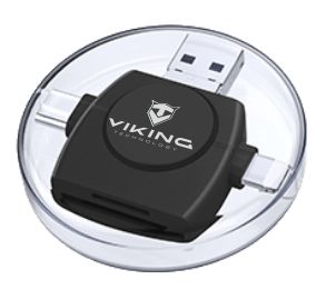 VIKING ČTEČKA PAMĚŤOVÝCH KARET V4 USB3.0 4V1 Barva: Černá