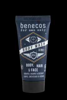 Benecos Sprchový gel a šampon 3in1 pro muže  Bio 200 ml