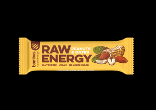 Bombus Energy tyčinka arašídy a datle Raw 50 g