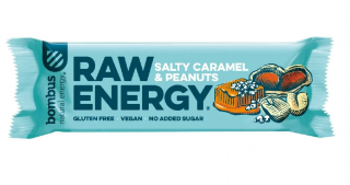 Bombus Energy tyčinka slaný karamel a arašídy Raw 50 g