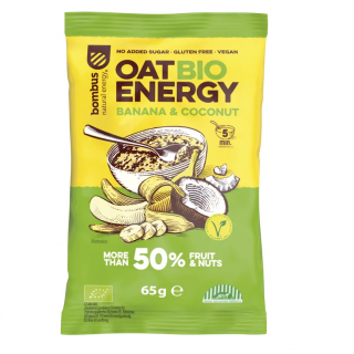 Bombus Ovesná kaše Bio Energy banán a kokos 65 g